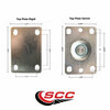 Service Caster 4 Inch Phenolic Caster Set with Roller Bearings 2 Swivel 2 Rigid SCC SCC-20S420-PHR-2-R-2
